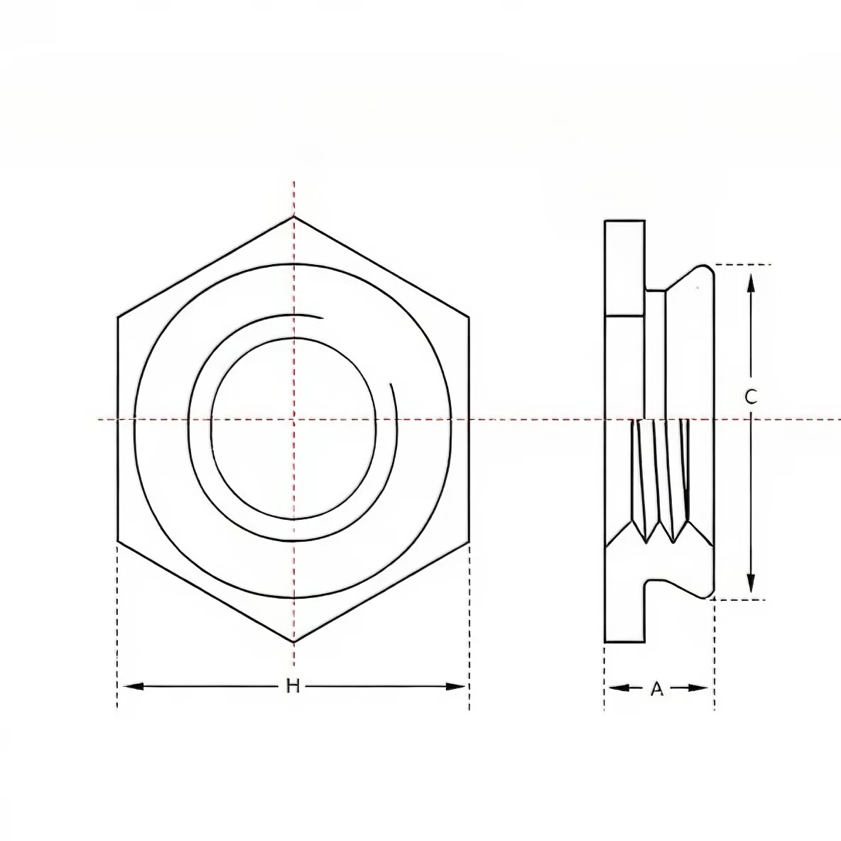 压铆螺母图纸（公制）