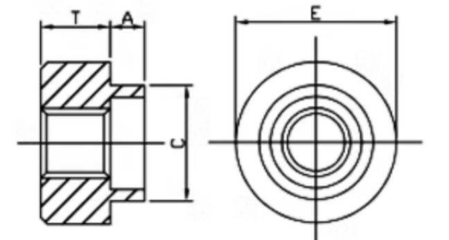 压铆螺母图纸（公制）